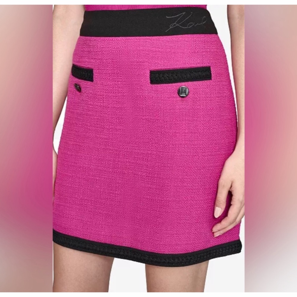 KARL LAGERFELD PARIS Contrast Trim Skirt Size - 14 - Picture 2 of 5